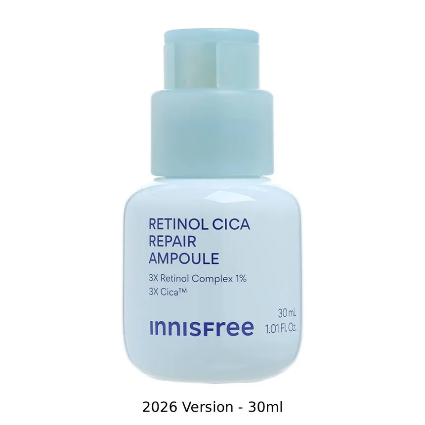 Innisfree Retinol Cica Repair Ampoule - Best Korean Retinol Products for Beginners - photo of a bottle